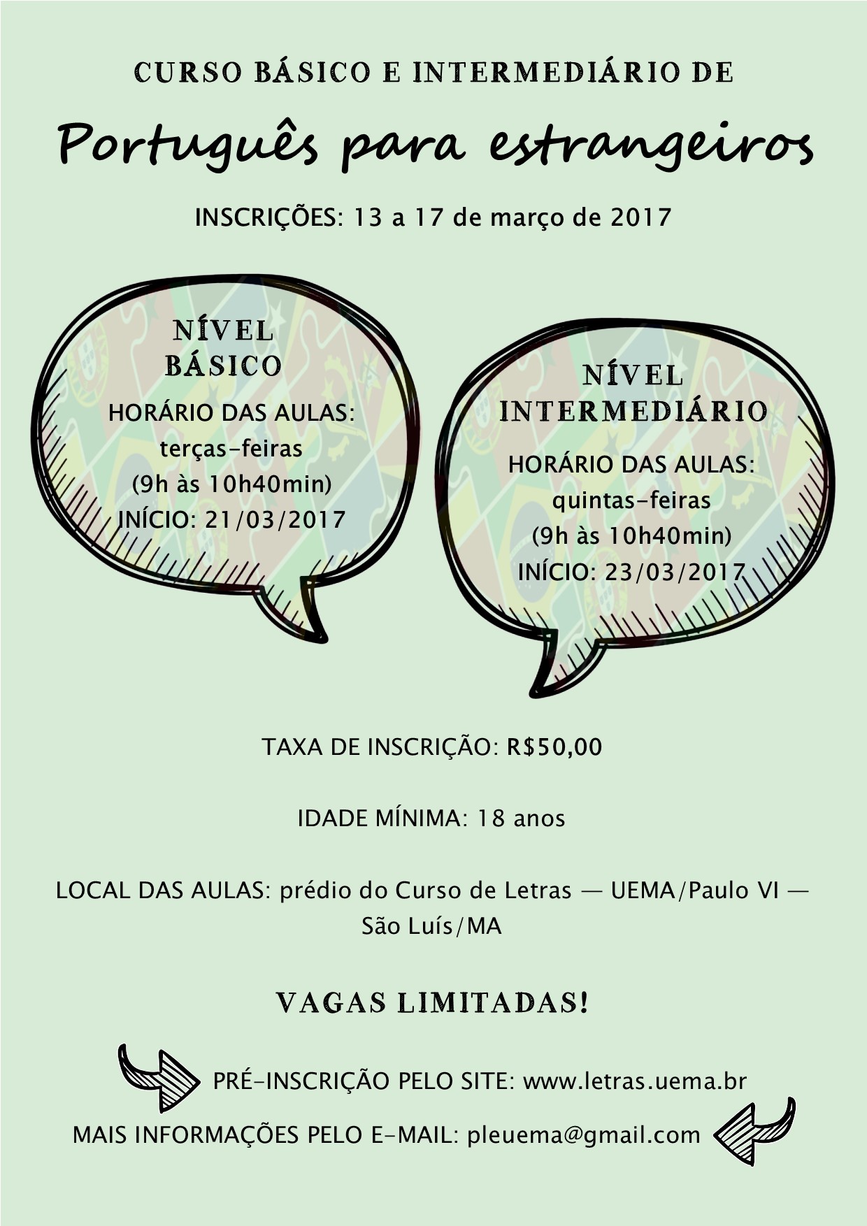 UEMA  Curso de Português para Estrangeiros abre inscrições nesta