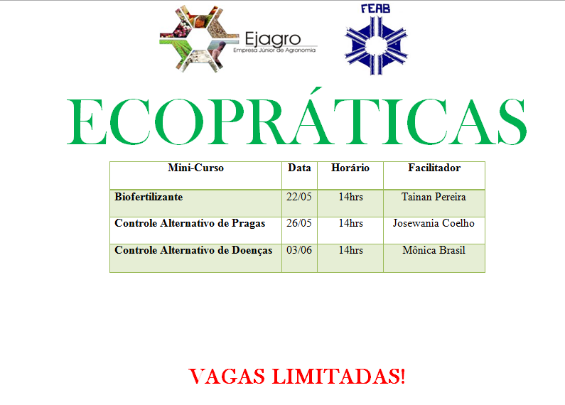 FEAB oferece minicursos sobre práticas agroecológicas na UEMA