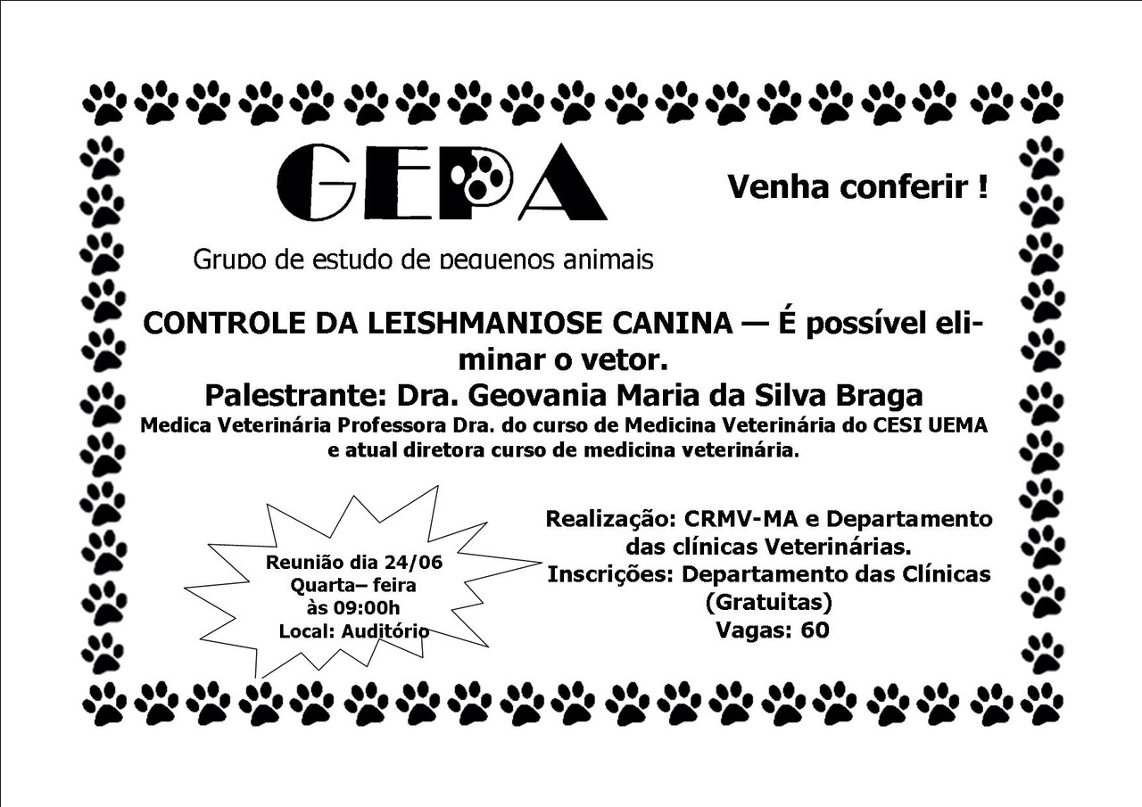 Curso de Medicina Veterinária realiza palestra sobre Controle da Leishmaniose Canina