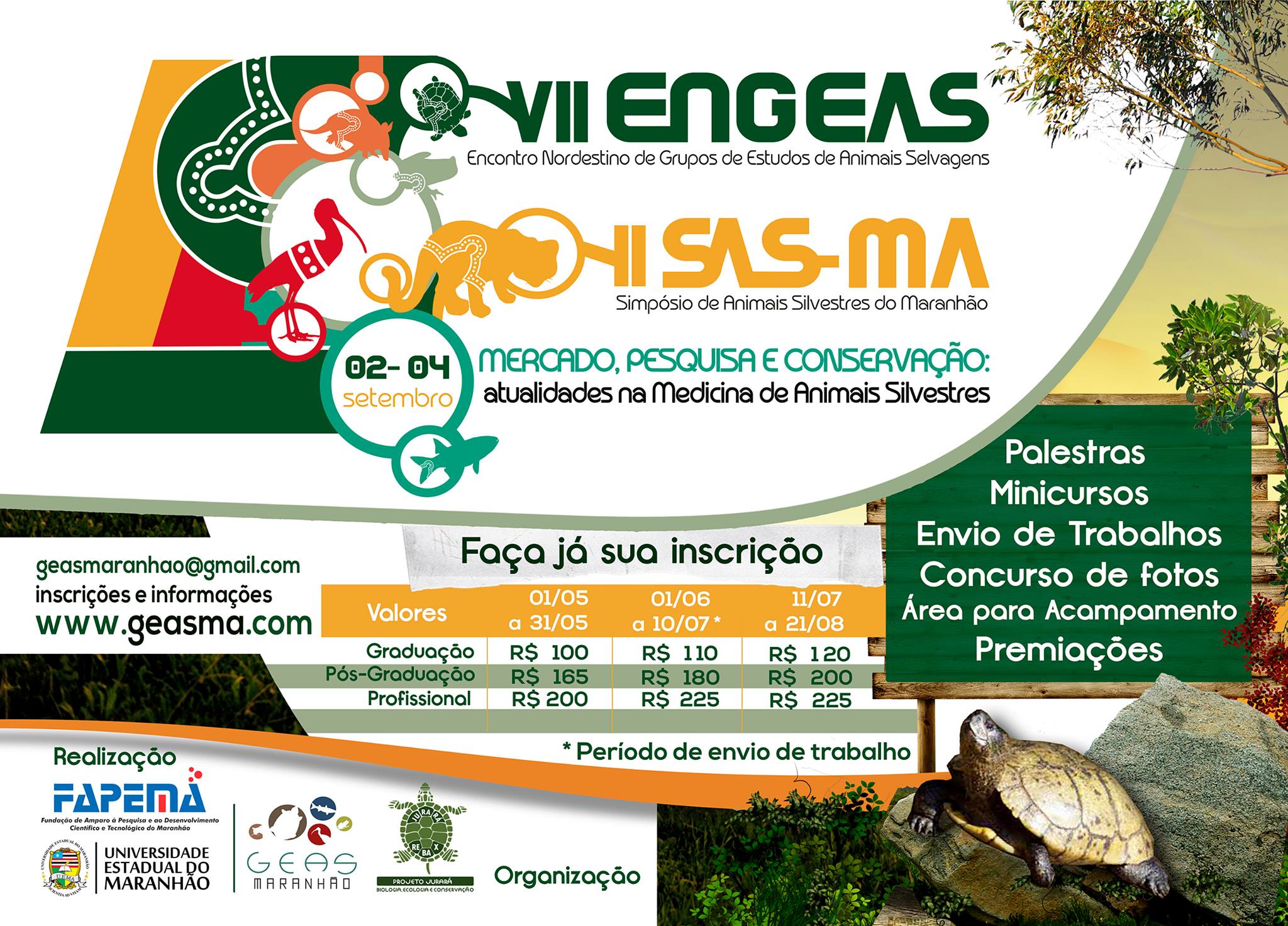 UEMA sediará Encontro Nordestino de Grupos de Estudo de Animais Selvagens e Simpósio de Animais Silvestres do Maranhão