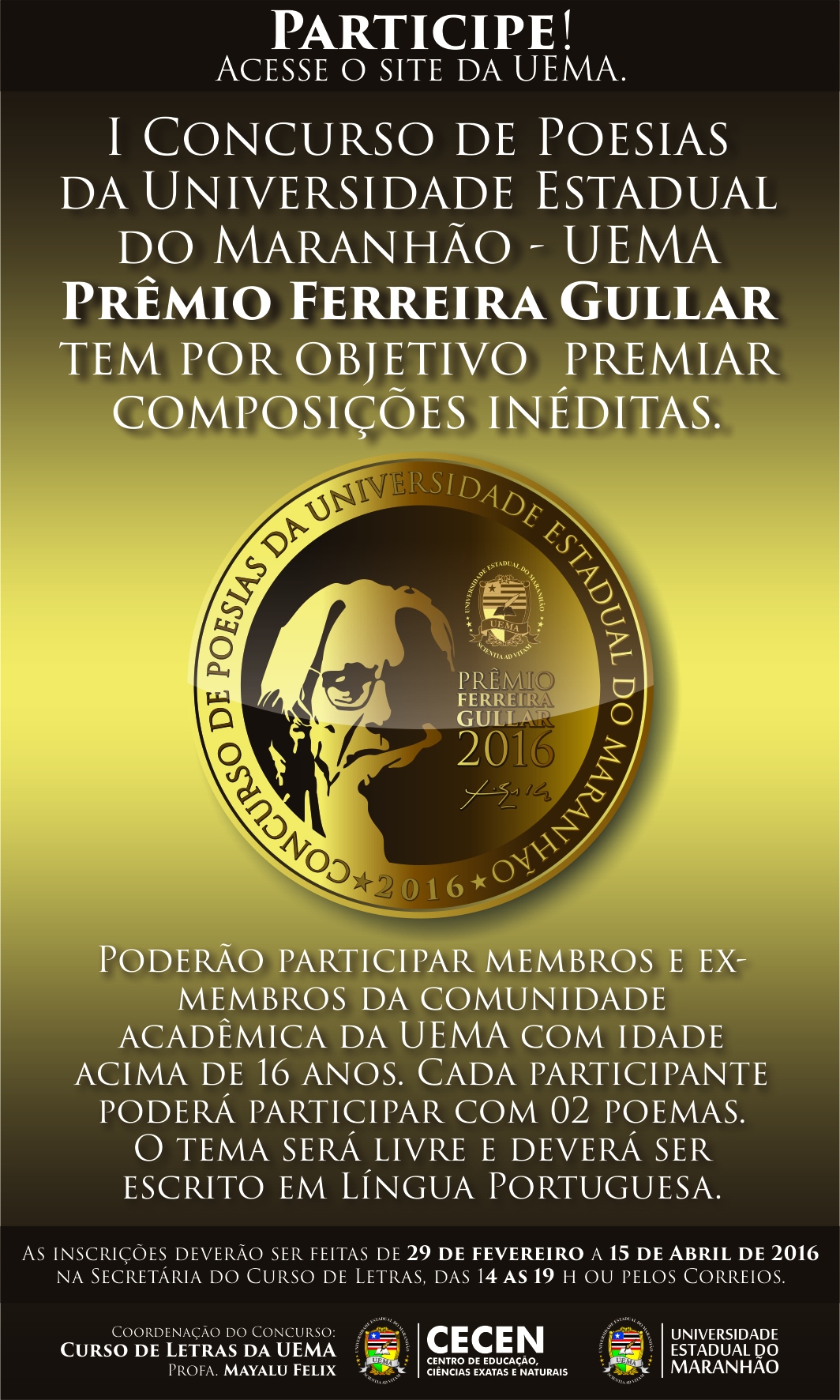 UEMA realiza I Concurso de Poesia – Prêmio Ferreira Gullar