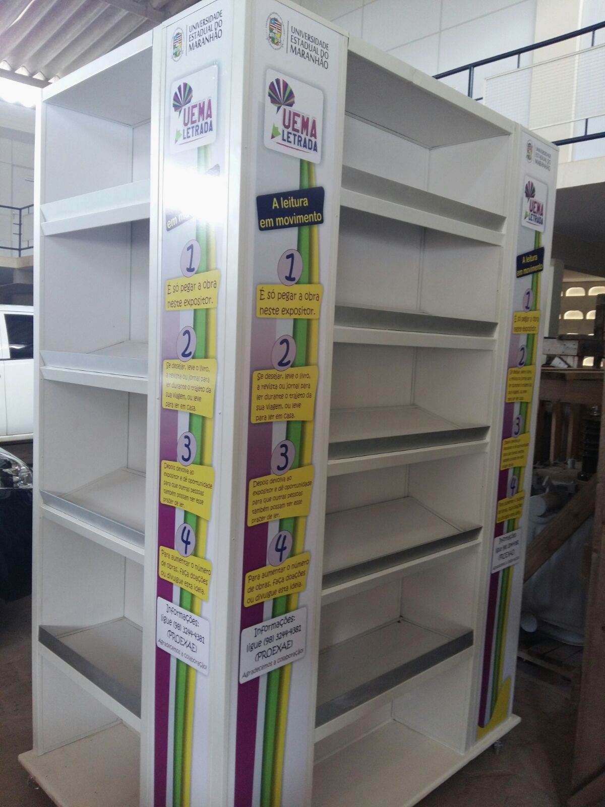 Expositor de Leitura será inaugurado no terminal de ônibus da UEMA