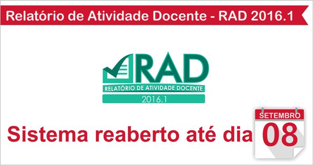 Prorrogado o prazo para o preenchimento e encaminhamento do RAD 206.1