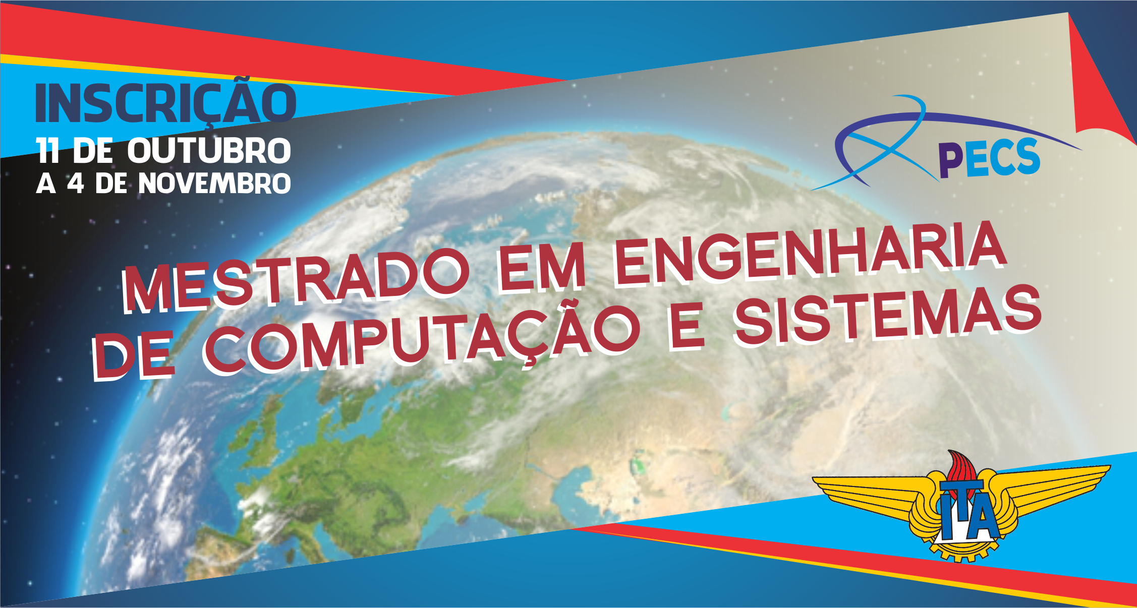 Inscrições abertas para Mestrado em Engenharia da Computação e Sistemas aplicada a engenharia aeroespacial