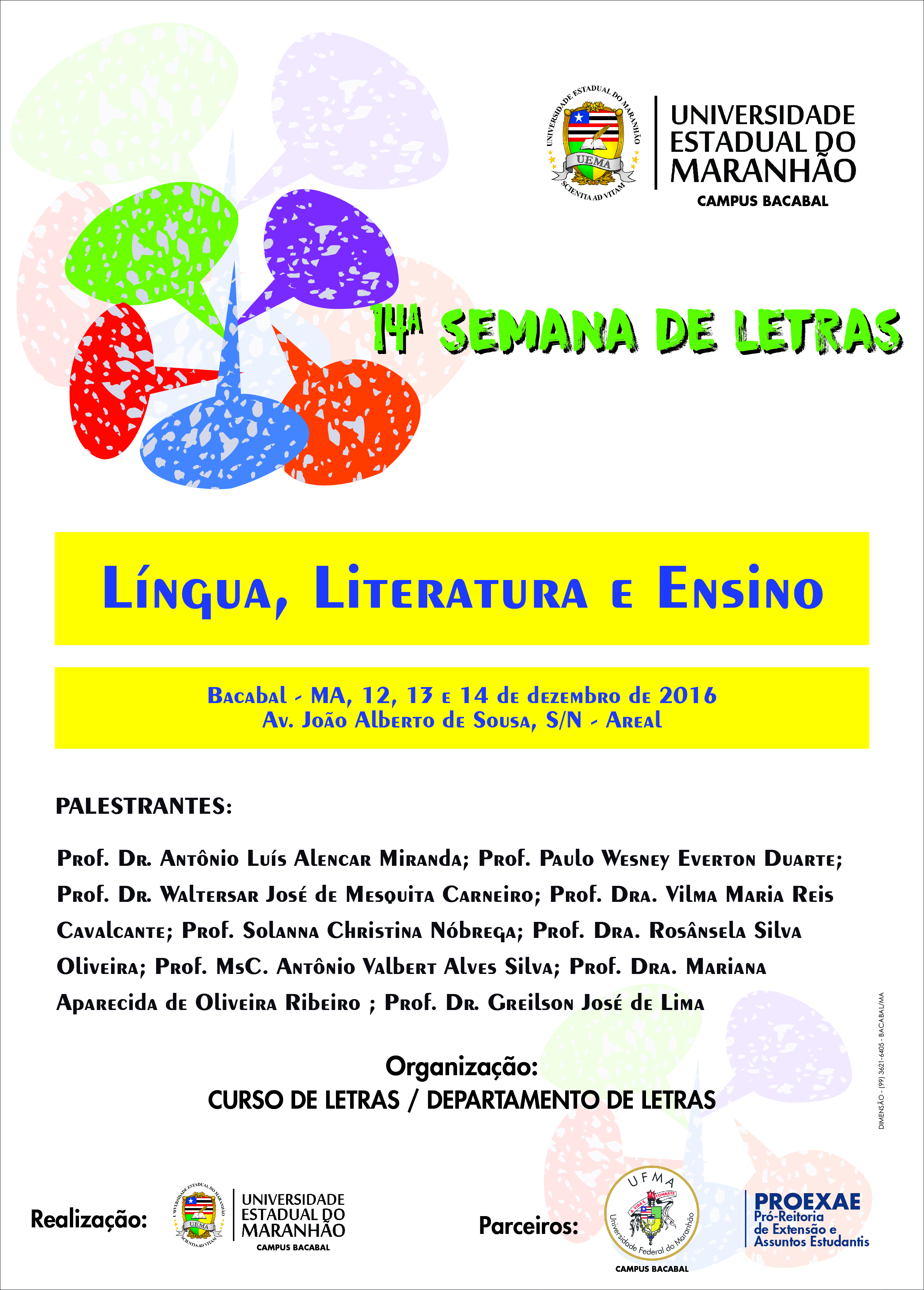 Campus Bacabal realiza 14ª Semana de Letras na próxima semana
