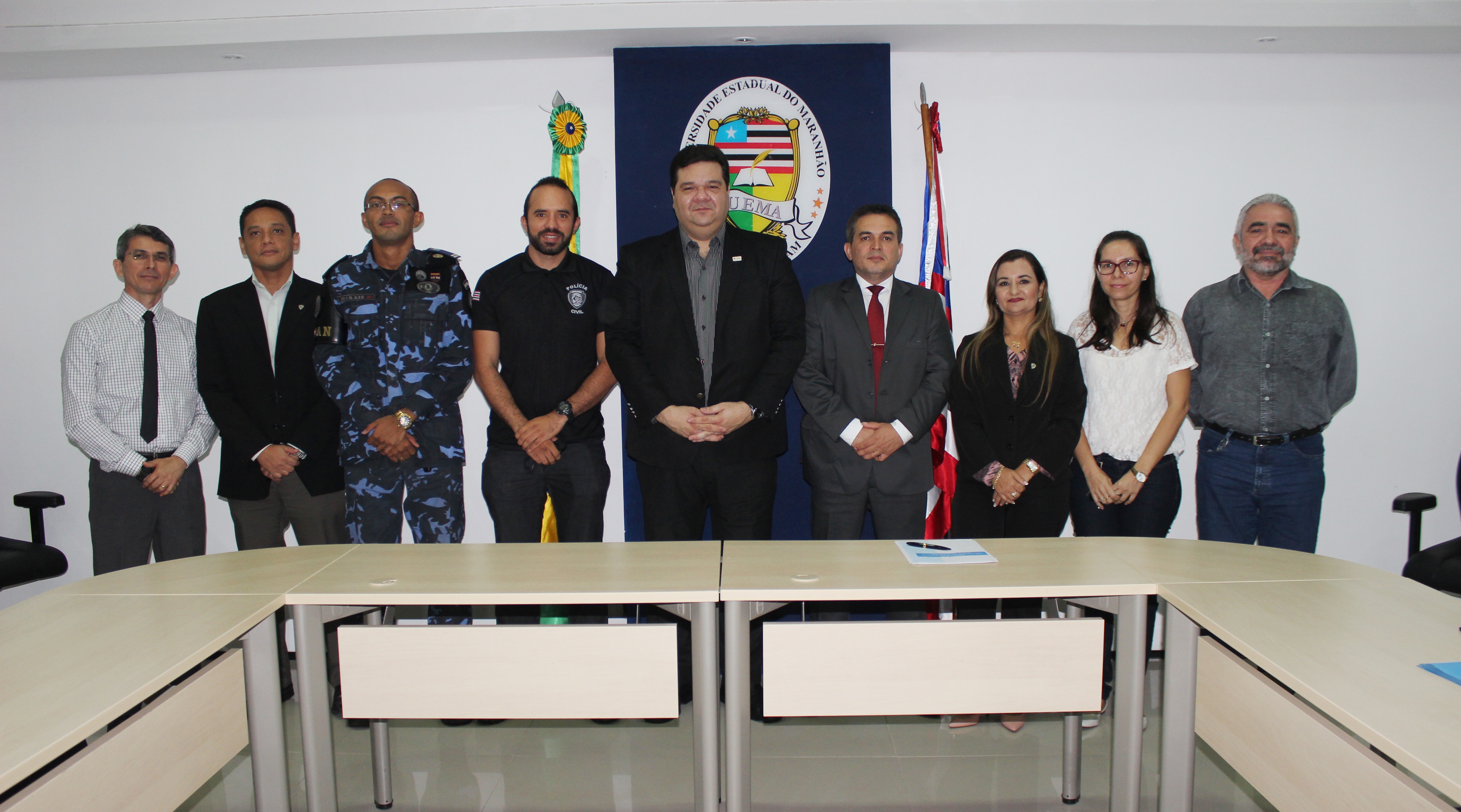 Reitor reúne com representantes das polícias Municipal e Estadual para discutir Termo de Cooperação Técnica