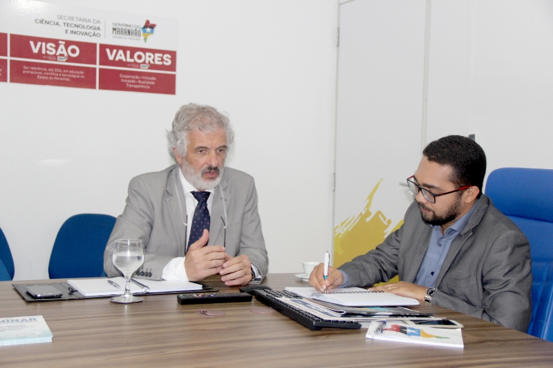 Vice-reitor reúne-se com secretário de Estado da Ciência, Tecnologia e Inovação