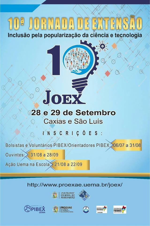 10ª JOEX debaterá “Inclusão pela Popularização da Ciência e Tecnologia”