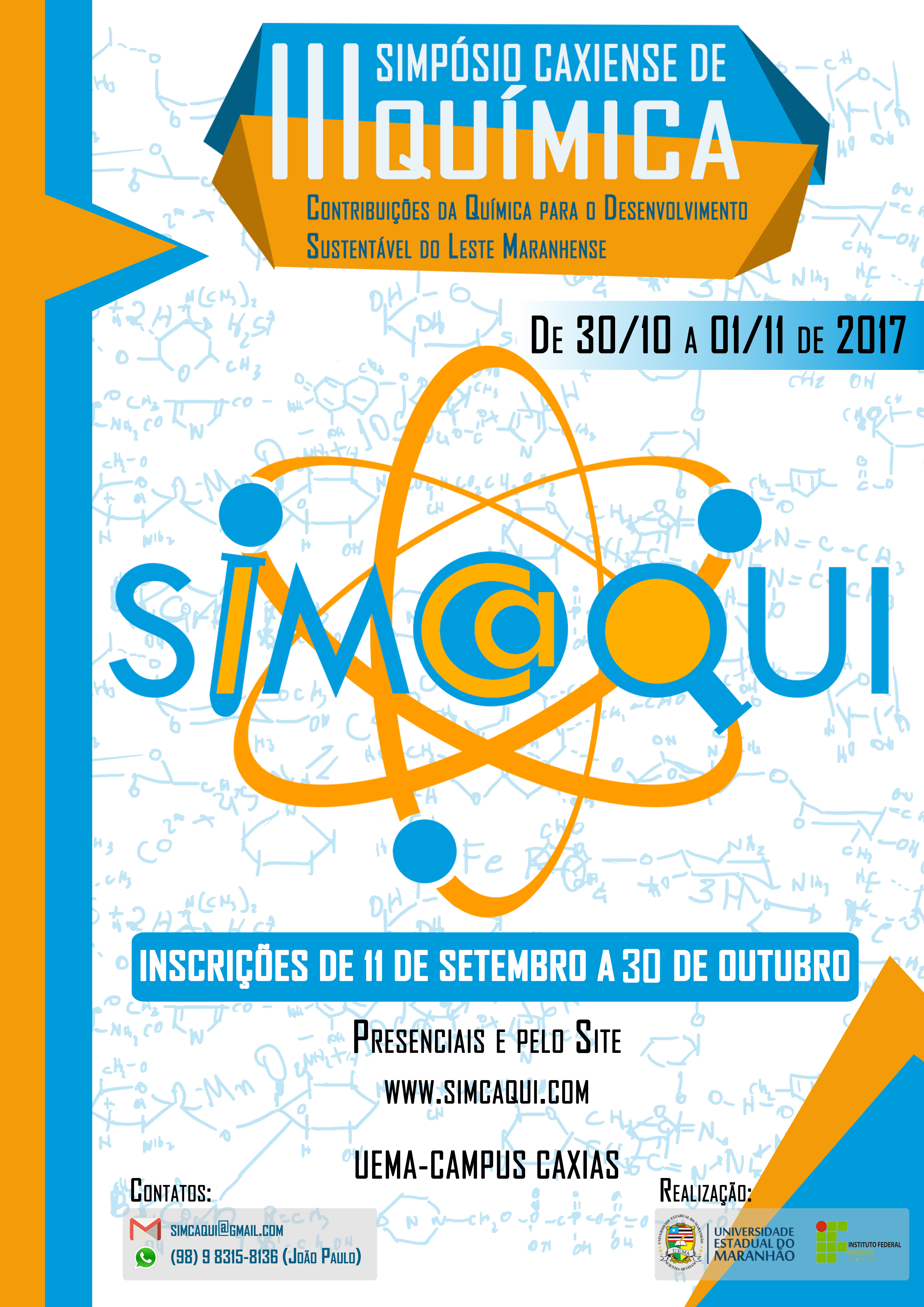 UEMA realiza III Simpósio Caxiense de Química no fim de outubro
