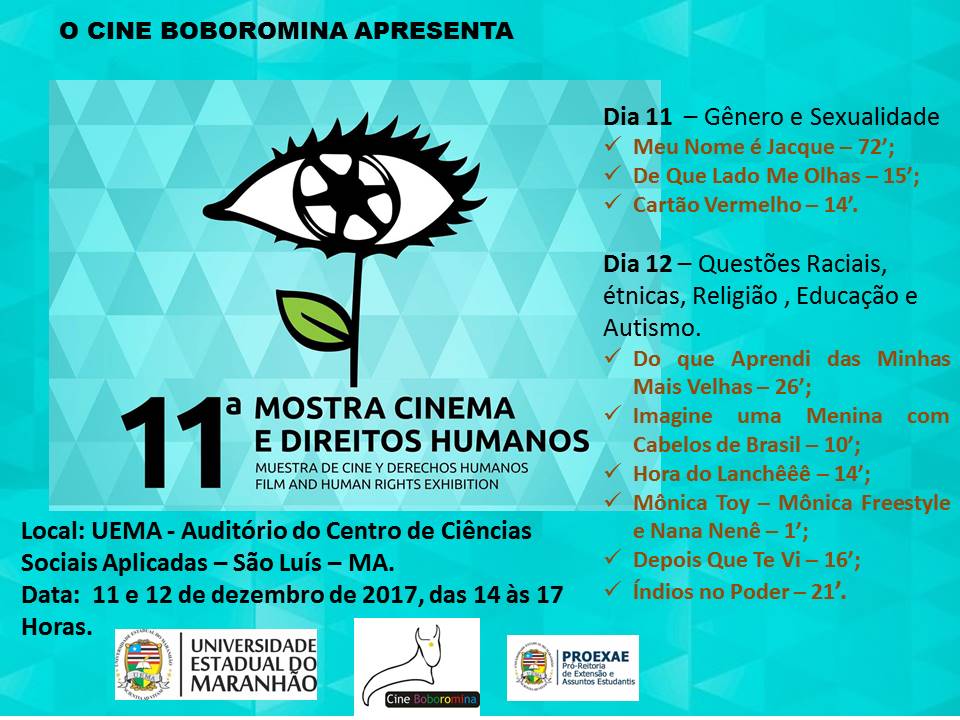 Cine Boboromina realiza a 11ª Mostra Cinema e Direitos Humanos