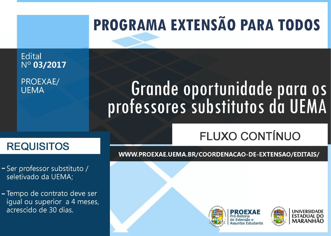 UEMA lança edital para seleção de projetos do “Programa Extensão para todos”