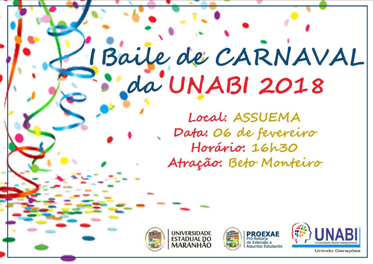 UNABI realizará nesta terça I Baile de Carnaval