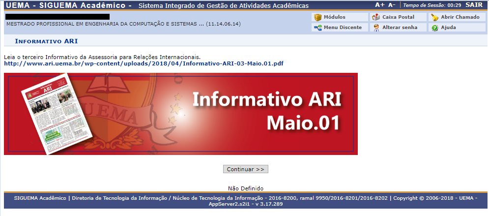 “Tela de aviso após login”: nova ferramenta já está disponível para usuários do SigUEMA