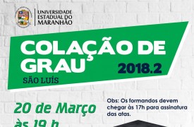 AVISO – Alteração do local de colação de grau 2018.2