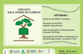 Circuito Sala Verde no Campus será realizado nesta quarta-feira