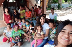 Estudantes do Campus Santa Inês apresentam projeto de promoção à saúde de crianças indígenas na Aldeia Areião