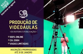 Prorrogadas as inscrições para Curso de Produção de Videoaulas