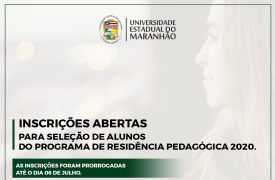 Inscrições prorrogadas para o Programa de Residência Pedagógica