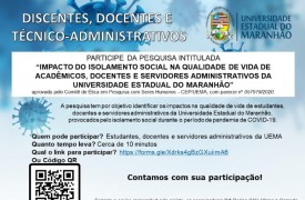 Campus São João dos Patos realiza pesquisa sobre o impacto do isolamento social na qualidade de vida da comunidade acadêmica da UEMA