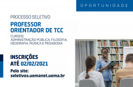 OPORTUNIDADE: Seletivo para Professor Orientador de TCC – cursos de nível superior