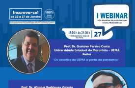 Inscrições para Webinar “Os desafios do professor que ensina Matemática” iniciam amanhã