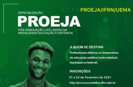 Abertas inscrições para especialização em Práticas Assertivas em Didática e Gestão da Educação Profissional Integrada à Educação de Jovens e Adultos
