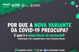 Palestra on-line sobre a variante do vírus da COVID-19 acontece amanhã(16)