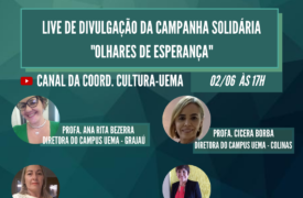 Live da Campanha Solidária “Olhares de esperança” acontece quarta-feira (2)