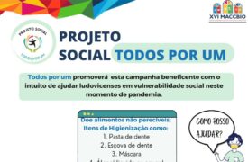 Todos por Um: Projeto social criado por alunos do Curso de Ciências Biológicas recebe alimentos e materiais de higiene para doação a famílias de São Luís