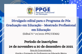 UEMA está com inscrições abertas para o Mestrado Profissional em Educação