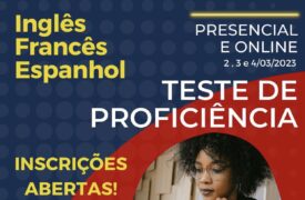Inscrições abertas para Teste de Proficiência em Língua Estrangeira