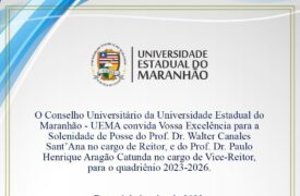 Reitor e Vice-Reitor da UEMA serão empossados nesta quarta (04)