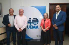 Vice-reitor da UEMA recebe secretário estatual da Sagrima e presidente da Fapema para alinhar programa de estágio do curso de Ciências Agrárias