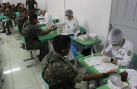 Acadêmicos de Enfermagem do Campus Caxias realizam atividade no Tiro de Guerra