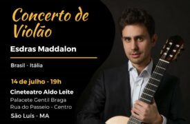 Uema promoverá o recital do violonista Italiano Esdras Maddalon