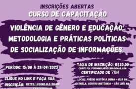 Uema realizará o Curso de Capacitação “Violência de gênero e educação: metodologia e práticas políticas de socialização de informações”