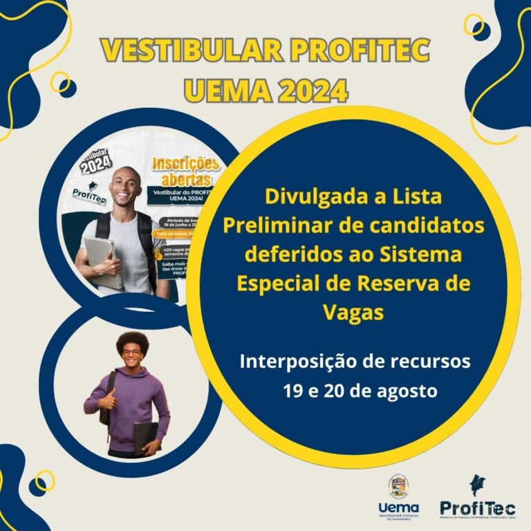 UEMA Vestibular ProfiTec Uema 2024 Divulgada Lista Preliminar de