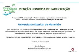 Uema recebe menção honrosa do Prêmio Consciência Ambiental