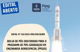 Inscrições abertas para Bolsa de Pós-Doutorado do Programa de Pós-Graduação em Engenharia Aeroespacial
