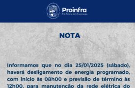 Nota Informativa – Desligamento Programado de Energia no Campus Paulo VI