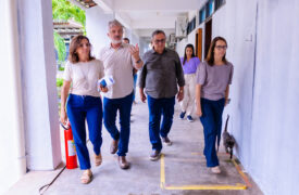 Uema recebe visita do secretário Márcio Machado para vistoria de obras da Segov