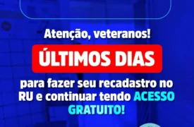 Encerra nesta sexta-feira (28) o prazo para recadastramento de veteranos no RU