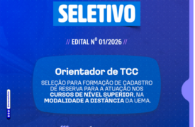 Uemanet abre seleção para orientadores de TCC em cursos EaD com bolsa de R$ 1.850