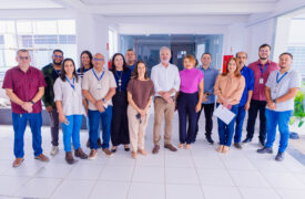 Reitor acompanha avanço de obras do prédio de Física e Matemática do Campus Paulo VI